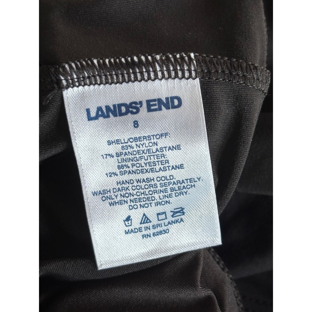 Lands End Womens Black Surplice V-Neck Tankini Swim Top Size 8 Solid Sleeveless - Picture 8 of 10